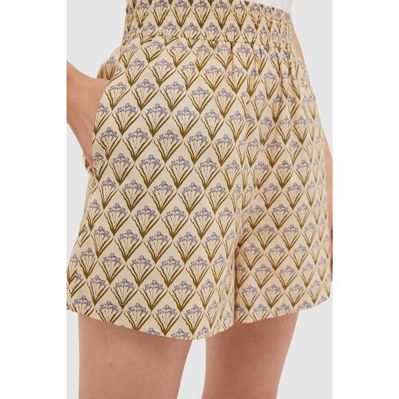HYACINTH HOUSE Beige Trellis Floral Jasmine Shorts Size S NWT - Picture 6 of 8